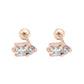 Aretes Cuarzo Blanco Lai Oro 14 K