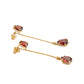 Aretes dobles piedras naturales Celine Plata .925