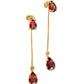 Aretes dobles piedras naturales Celine Plata .925
