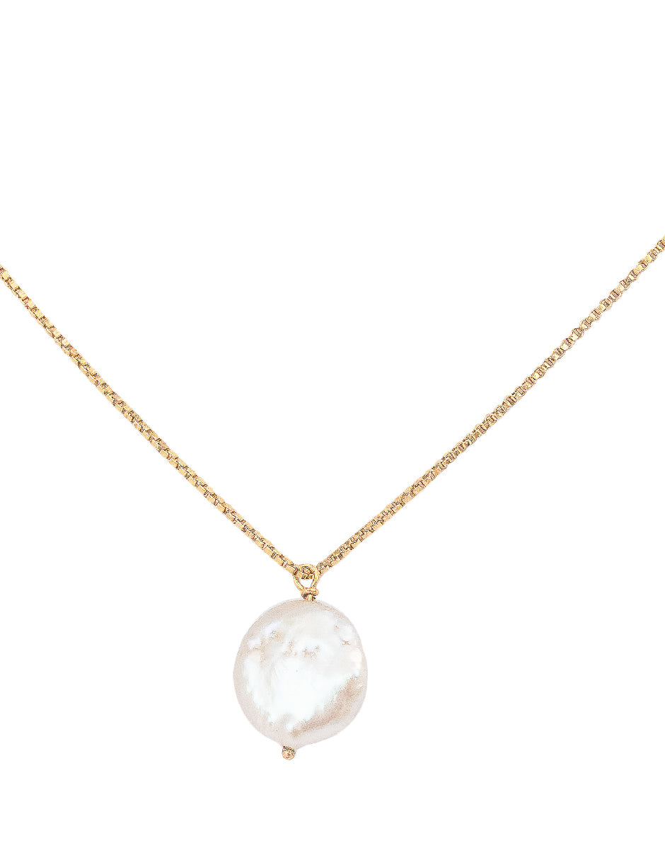 Collar perla orgánica Hebe Plata .925