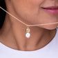 Collar perla orgánica y cubo Hadassa Plata .925