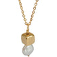 Collar perla orgánica y cubo Hadassa Plata .925