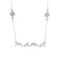 Collar Especial para mamá con flores en plata .925