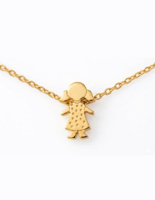 Collar para Mamá con Dije de Hijo Niño o Niña en Plata .925 | Regalo con Significado