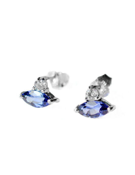 Aretes piedras naturales Adara mini Plata .925