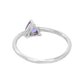 anillo con amatista plata