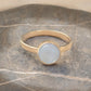anillo de aguamarina oro