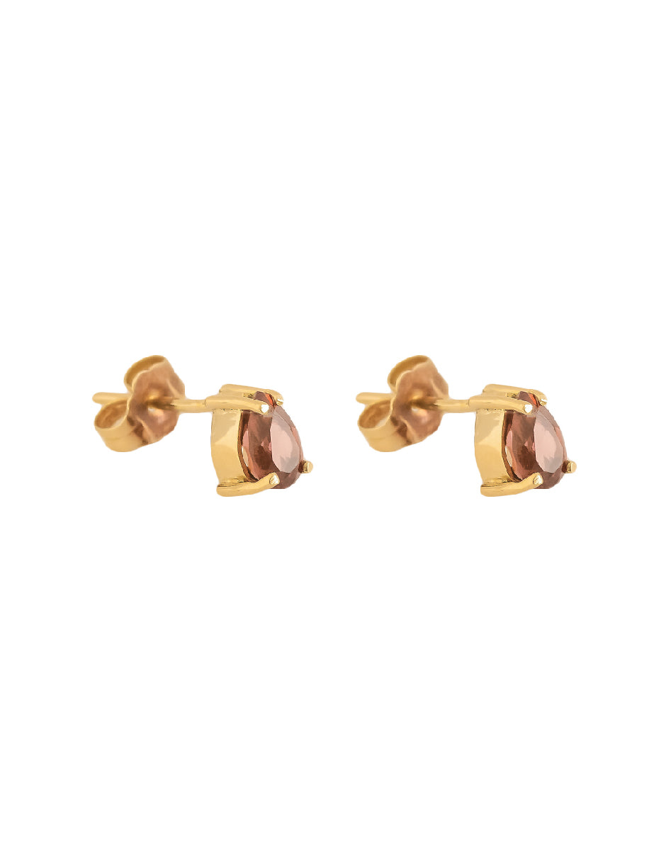 Aretes rodolitas Romina Oro 14 K.