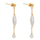 Aretes  perlas orgánicas Penélope Plata .925
