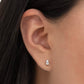 Aretes Cuarzo Blanco Lai Oro 14 K