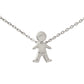 Collar para Mamá con Dije de Hijo Niño o Niña en Plata .925 | Regalo con Significado
