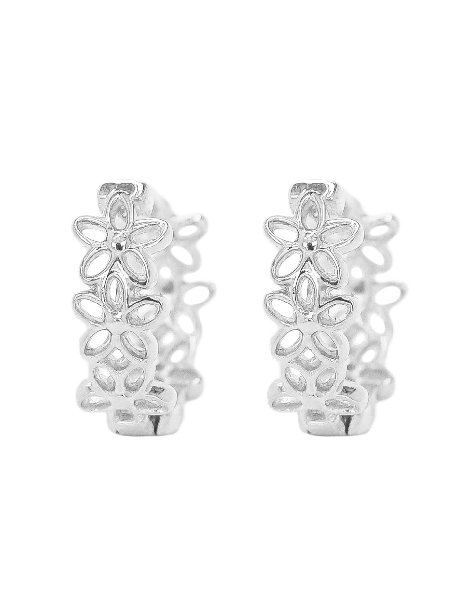 Aretes flores Flora Plata .925