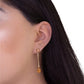 Aretes dobles piedras naturales Celine Plata .925
